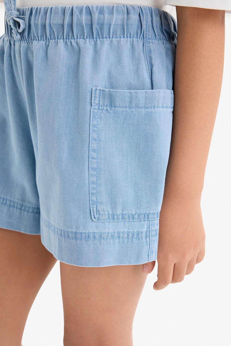 DeFacto Blue Girl Girl Denim Shorts Casual - Image 4